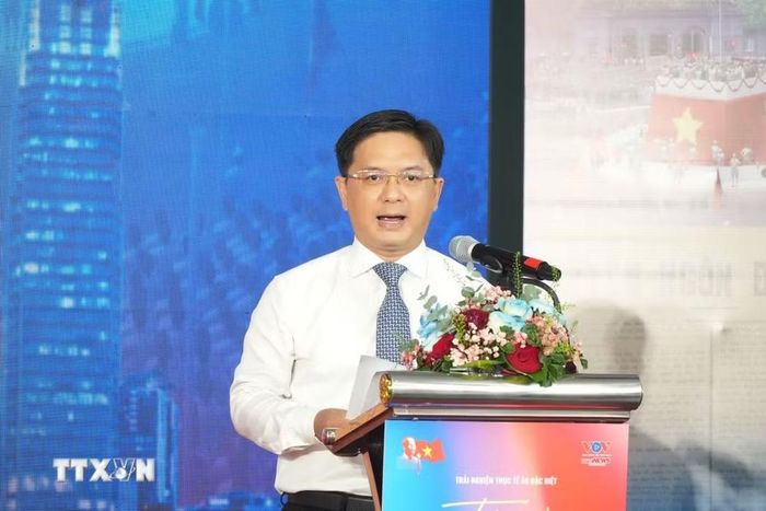 Phó Chủ tịch UBND Thành phố Hồ Chí Minh Nguyễn Mạnh Cường phát biểu. (Ảnh: Hữu Duyên/TTXVN)