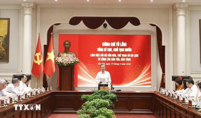 Tổng Bí thư, Chủ tịch nước Tô Lâm phát biểu. (Ảnh: Thống Nhất/TTXVN)