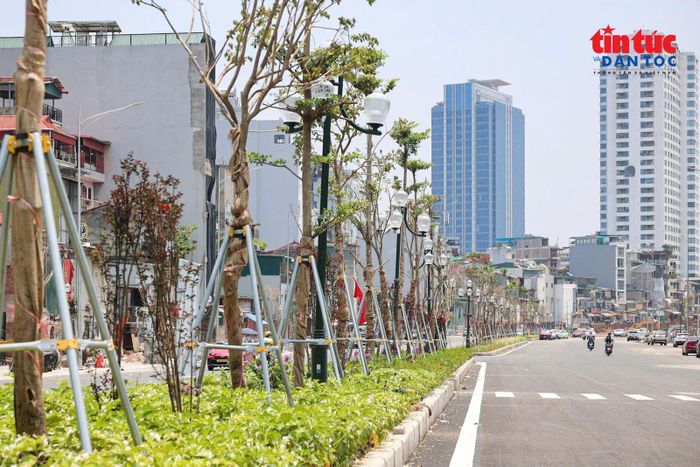 Tuyến đường Vành đai 1 đoạn Hoàng Cầu - Voi Phục dài hơn 2,2 km.