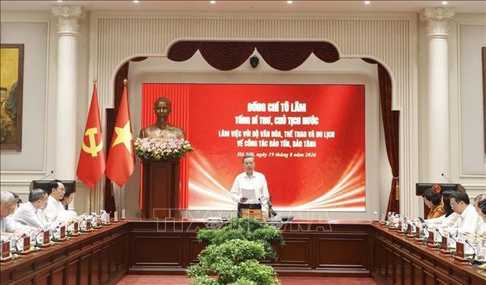 Tổng Bí thư, Chủ tịch nước Tô Lâm phát biểu. Ảnh: Thống Nhất/TTXVN