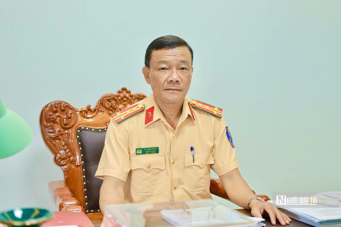 Đại tá Vũ Thanh Giang, Trưởng phòng CSGT Công an tỉnh Quảng Ngãi.