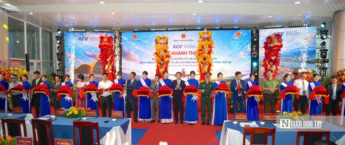 Nghi thức cắt băng khánh thành Dự án sửa chữa đường cất hạ cánh, đường lăn - Cảng Hàng không quốc tế Liên Khương.