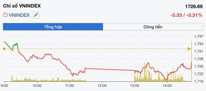 Diễn biến VN-Index trong phiên 19/8 (Ảnh: FireAnt).