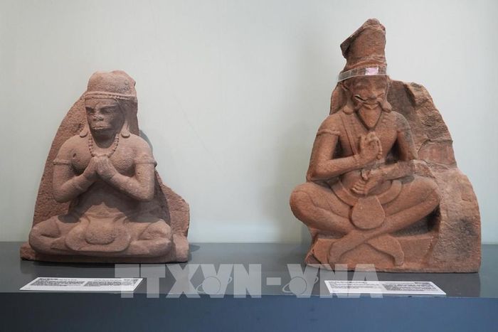 Cổ vật ở Khu trưng bày cổ vật Chăm trong Kinh thành Huế, thành phố Huế. Ảnh: Nguyên Lý - TTXVN