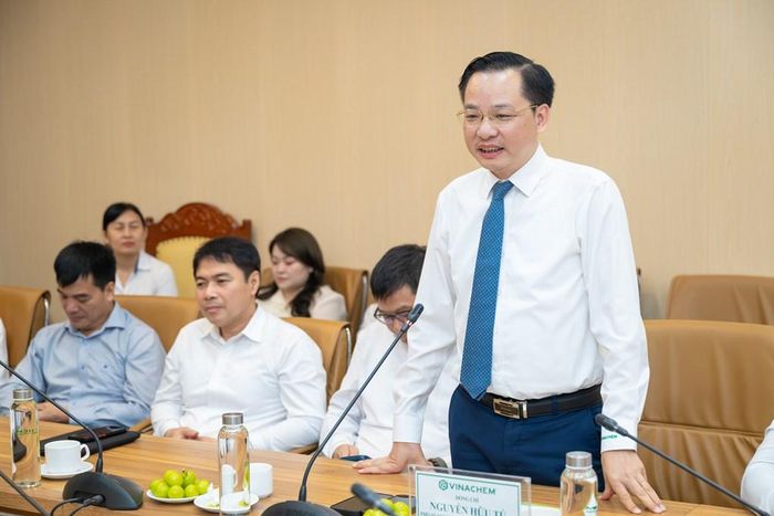 Tổng Giám đốc Vinachem Nguyễn Hữu Tú phát biểu tại sự kiện. Ảnh: Vinachem