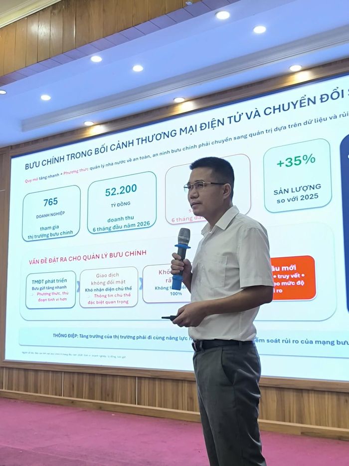 Theo ông Lê Văn Chung, có 6 nhóm dấu hiệu có thể được sử dụng để nhận diện bưu gửi có nguy cơ mất an toàn