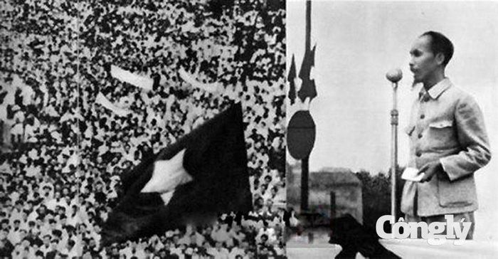 Ngày 2-9-1945, tại Quảng trường Ba Đình, Hà Nội, Chủ tịch Hồ Chí Minh đọc bản "Tuyên ngôn độc lập", khai sinh ra nước Việt Nam Dân chủ Cộng hòa. (Ảnh tư liệu)