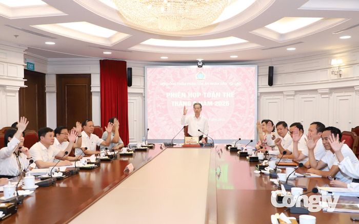 Hội đồng Thẩm phán TANDTC biểu quyết thông qua các dự thảo.