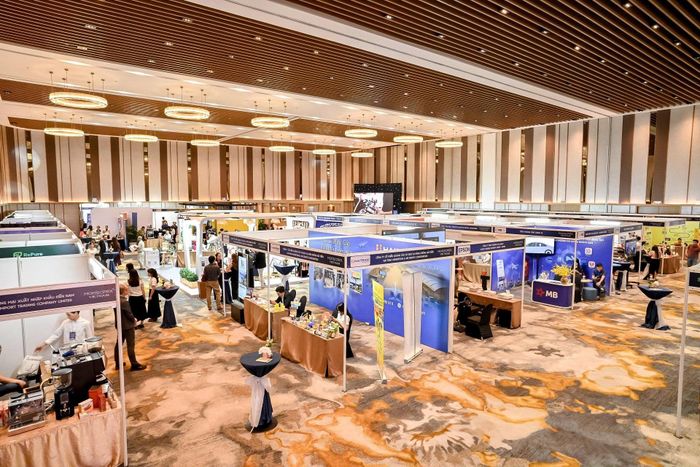 Các gian hàng triển lãm tại sự kiện Horecfex Vietnam 2025 được thiết kế vô cùng trang trọng và đẹp mắt. Ảnh: Furama Đà Nẵng.