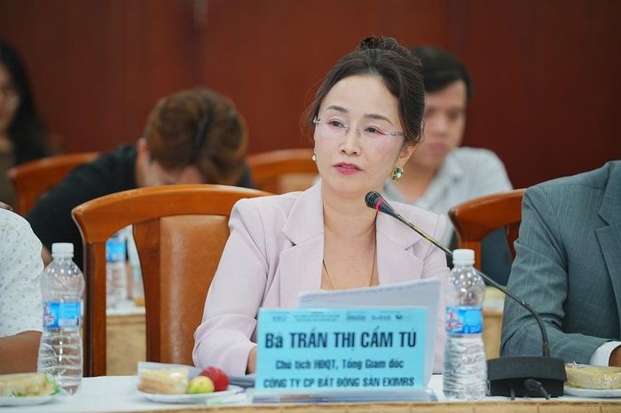 Bà Trần Thị Cẩm Tú, Chủ tịch HĐQT kiêm Tổng giám đốc Công ty CP Bất động sản EximRS. Ảnh: BTC