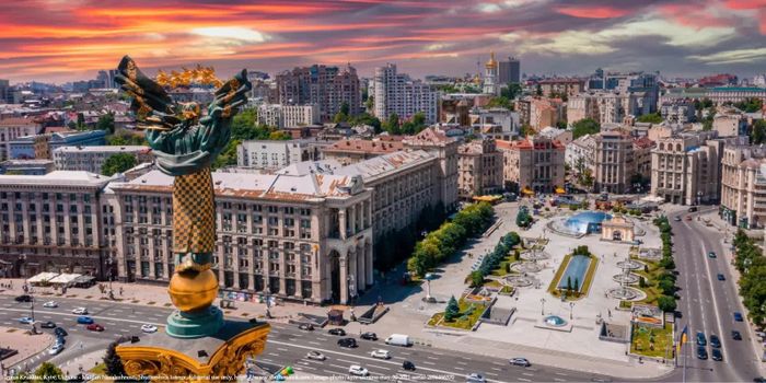 Thủ đô Kiev của Ukraine. Ảnh: The Guardian.
