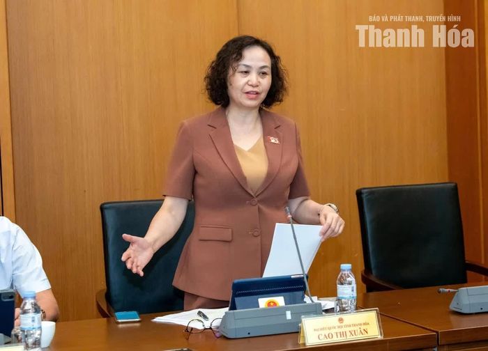 ĐBQH Cao Thị Xuân, Đoàn ĐBQH tỉnh Thanh Hóa. Ảnh: Lâm Hiển
