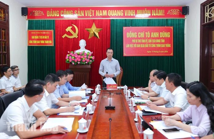 Chủ tịch UBND tỉnh Tô Anh Dũng chủ trì buổi làm việc.