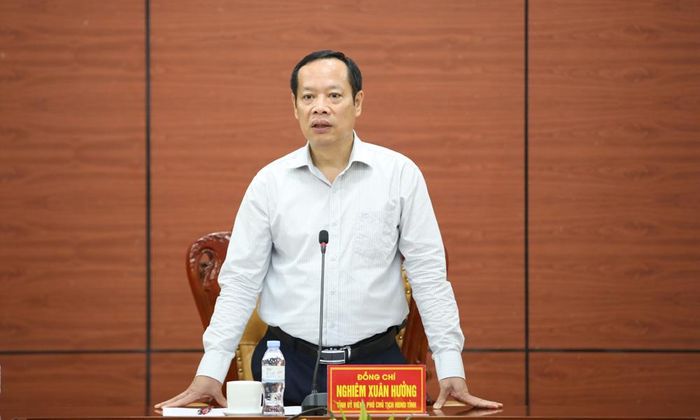 Đồng chí Nghiêm Xuân Hưởng phát biểu tại cuộc giám sát.