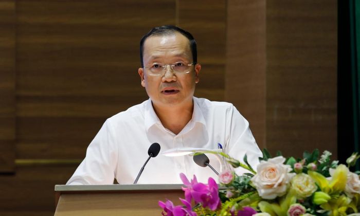  Ông Nguyễn Đức Ninh - Thành viên Hội đồng thành viên, Tổng Giám đốc Công ty trách nhiệm hữu hạn một thành viên Vận hành hệ thống điện và thị trường điện Quốc gia phát biểu. 