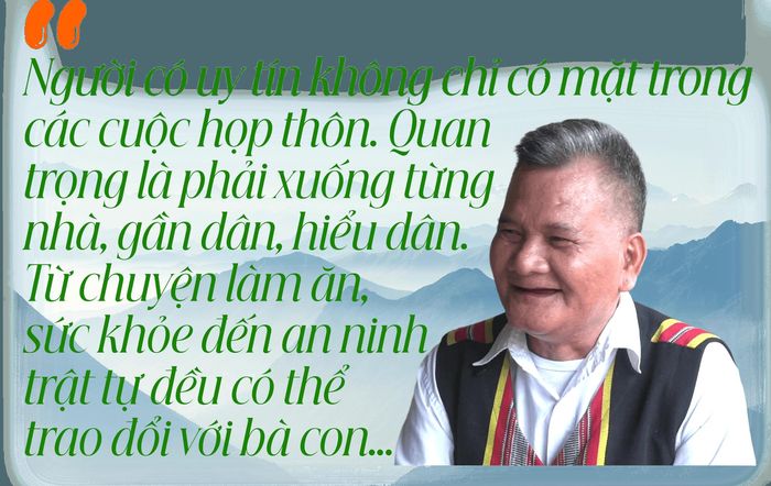 Già làng Hồ Văn Ly, thôn Ngok Tavat, xã Phước Năng.