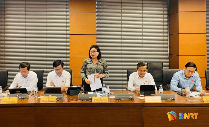 Đại biểu Quốc hội Phan Thị Thúy Linh (Đà Nẵng) phát biểu thảo luận. Ảnh: HỒNG CHÂU