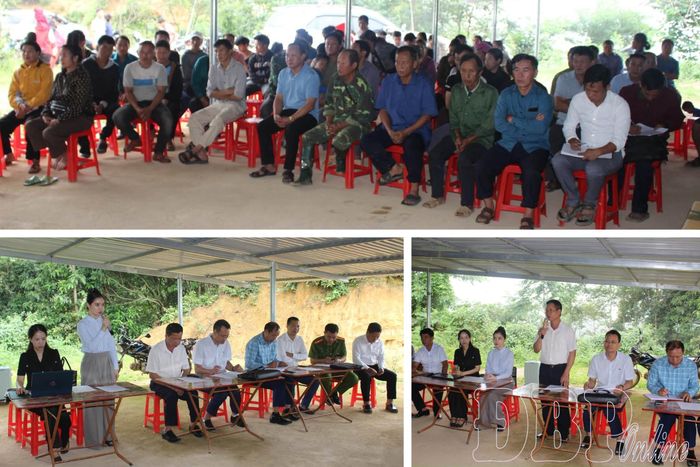 Xã Pu Nhi tổ chức họp, tuyên truyền vận động người dân bản Pu Cai về Dự án Nhà máy điện mặt trời Điện Biên 1.