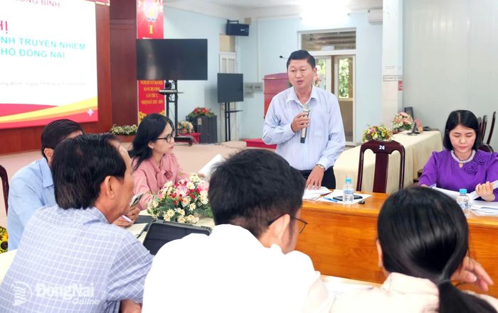 Ông Nguyễn Ngọc Lương, Phó Trưởng ban Văn hóa - xã hội, HĐND thành phố phát biểu tại buổi giám sát. Ảnh: Hạnh Dung