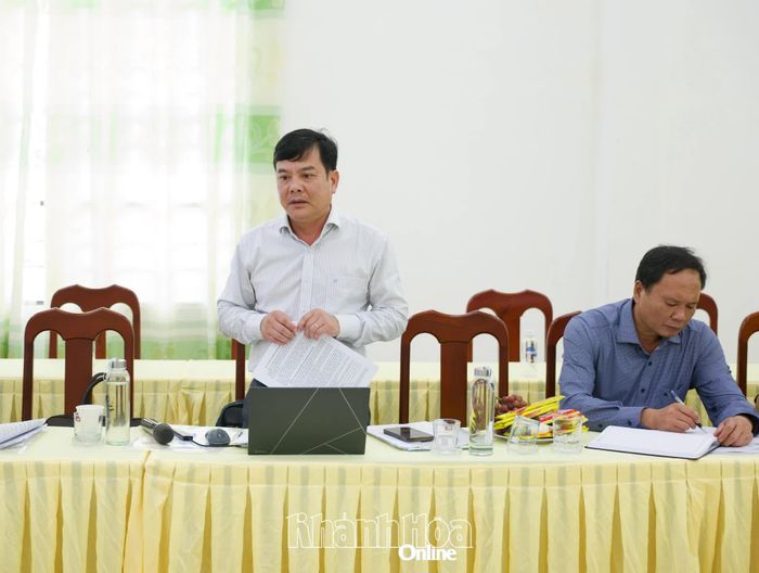 Lãnh đạo Sở Nông nghiệp và Môi trường phát biểu, đề xuất một số giải pháp nâng cao hiệu quả quản lý, bảo tồn và phát triển bền vững Khu dự trữ sinh quyển thế giới Núi Chúa.