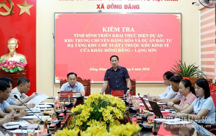 Đồng chí Nguyễn Văn Trường, Phó Chủ tịch HĐND tỉnh phát biểu tại cuộc kiểm tra