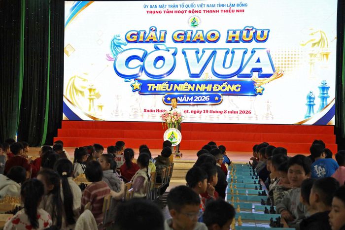 Trung tâm hoạt động Thanh thiếu nhi tỉnh Lâm Đồng tổ chức Giải giao hữu Cờ vua thiếu niên - nhi đồng năm 2026
