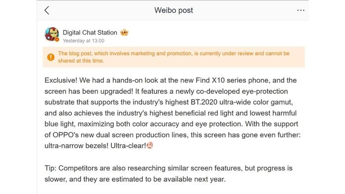 OPPO đang phát triển một tấm nền màn hình bảo vệ mắt hoàn toàn mới cho dòng Find X10