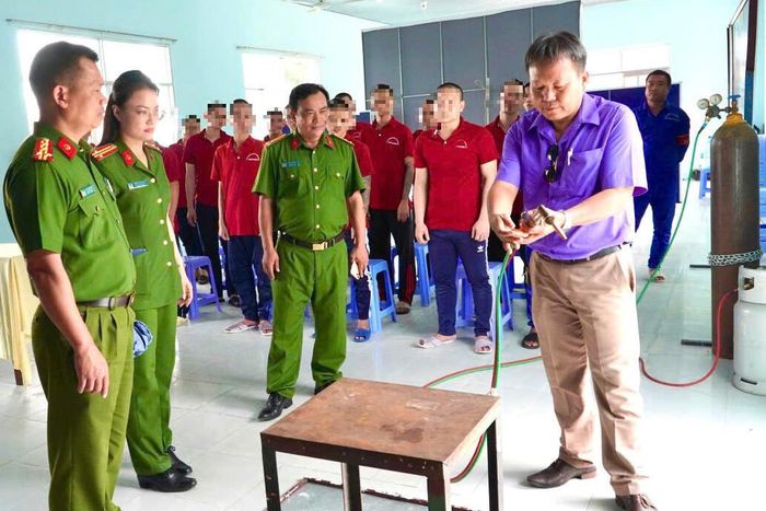 Đoàn đến thăm, kiểm tra cơ sở học tập và dạy nghề tại Cơ sở cai nghiện số 3