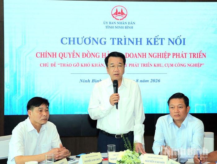 Đồng chí Nguyễn Thanh Bình, Phó Bí thư Tỉnh ủy, Chủ tịch UBND tỉnh phát biểu kết luận Chương trình.