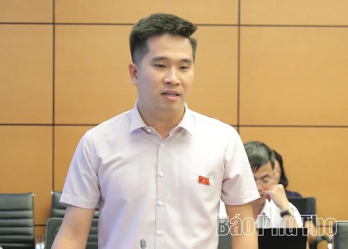 Đại biểu Quốc hội tỉnh Phú Thọ Bùi Thanh Nam thảo luận ở tổ.