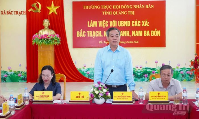 Đồng chí Nguyễn Đăng Quang, Phó Bí thư Tỉnh ủy, Chủ tịch HĐND tỉnh phát biểu kết luận tại buổi làm việc - Ảnh: N.H