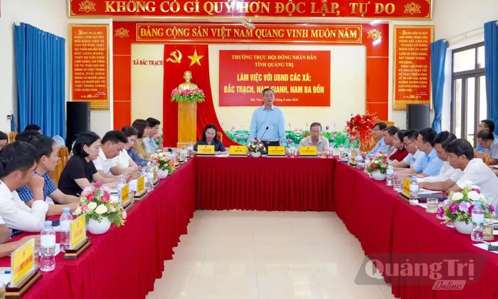 Đồng chí Nguyễn Đăng Quang, Phó Bí thư Tỉnh ủy, Chủ tịch HĐND tỉnh chủ trì buổi làm việc - Ảnh: N.H
