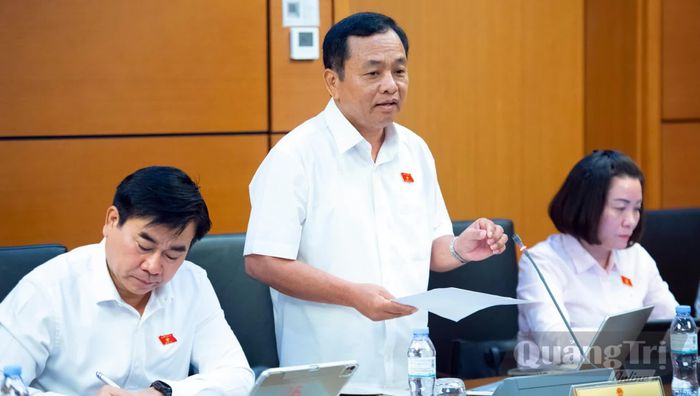 Đồng chí Thiếu tướng Nguyễn Ngọc Hà, Phó Chủ nhiệm Ủy ban Quốc phòng và An ninh của Quốc hội thảo luận về chủ trương đầu tư Chương trình MTQG phát triển văn hóa-xã hội, nông thôn, dân tộc và miền núi giai đoạn 2026-2035 - Ảnh: N.M