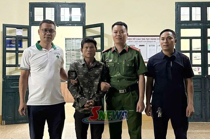 Phòng Cảnh sát hình sự phối hợp với các đơn vị bắt giữ thành công đối tượng bắt cóc trẻ em. Ảnh công an cung cấp