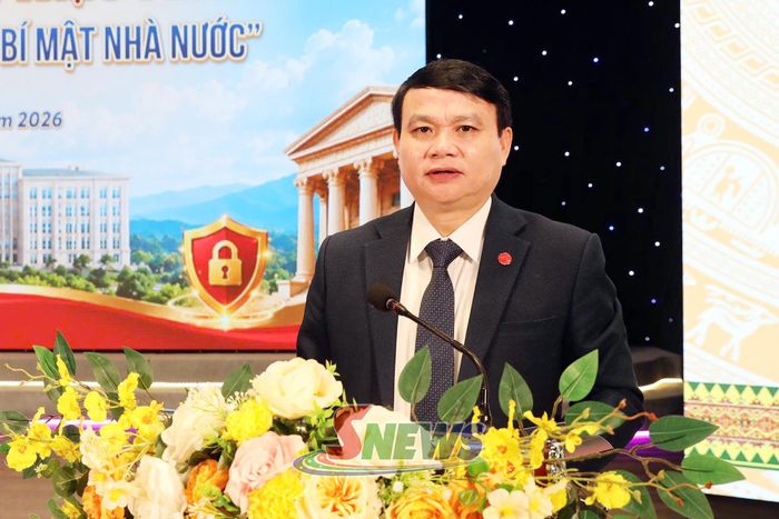 Đồng chí Đặng Ngọc Hậu, Phó Chủ tịch UBND tỉnh, Trưởng Ban Tổ chức cuộc thi phát biểu tại chương trình.