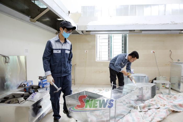 Lắp đặt hệ thống nhà bếp ăn tại Trường Phổ thông nội trú liên cấp TH - THCS Mường Lèo.