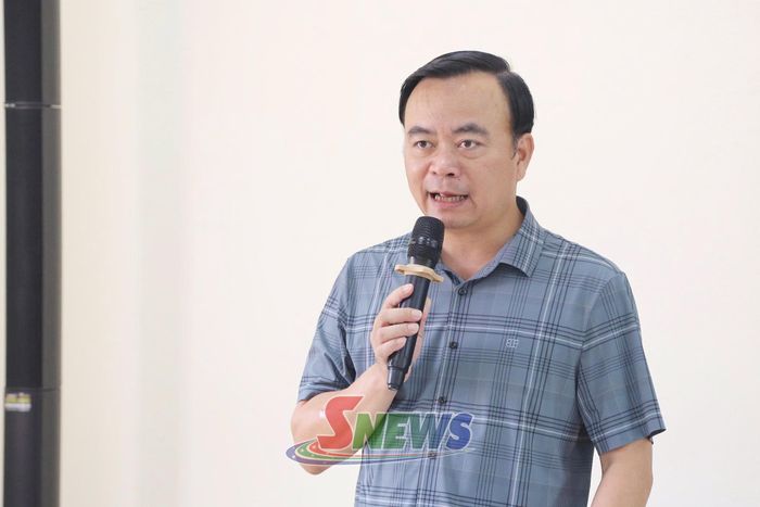 Đồng chí Phó Chủ tịch Thường trực UBND tỉnh phát biểu tại cuộc làm việc.
