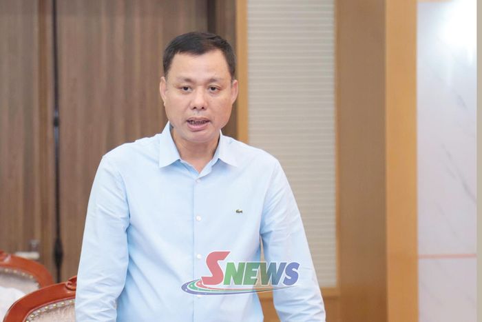 Đồng chí Nguyễn Thành Công, Phó Chủ tịch UBND tỉnh, phát biểu tại cuộc làm việc.
