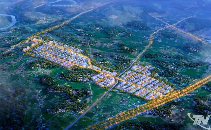 Phối cảnh Dự án Đầu tư xây dựng và kinh doanh kết cấu hạ tầng Khu công nghiệp Thượng Đình.