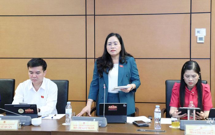  Đại biểu Hồ Thị Kim Ngân phát biểu thảo luận tại Tổ.