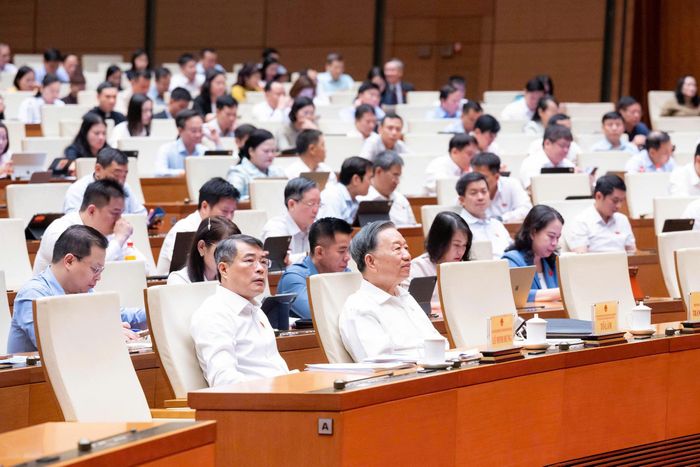 Các đại biểu tham dự phiên họp sáng 19/8. (Ảnh: Media Quốc hội).