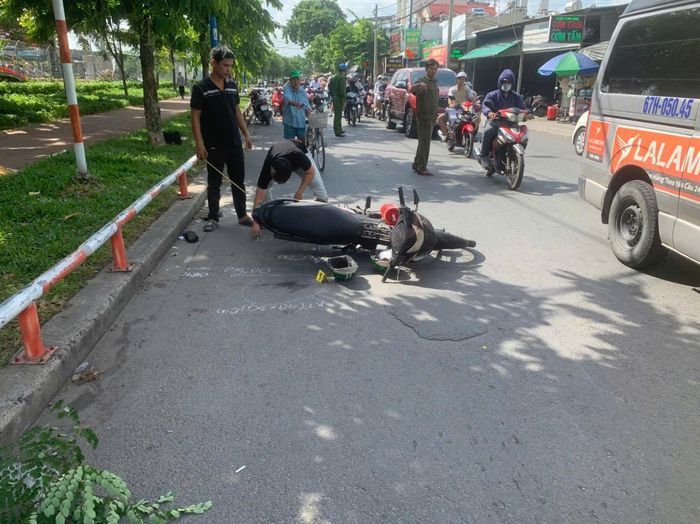 Hiện trường vụ tai nạn.