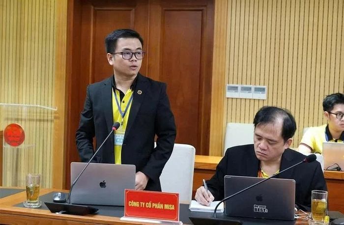 Đại diện Công ty Cổ phần Misa chia sẻ về giải pháp quản lý rủi ro hóa đơn. Ảnh: Phương Thảo