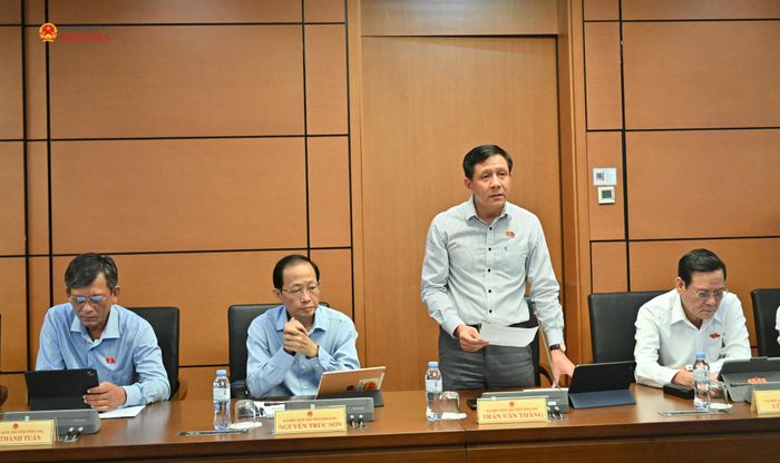 ĐBQH Trần Văn Thắng (Vĩnh Long) phát biểu tại tổ