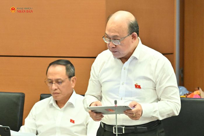 ĐBQH Huỳnh Quyết Thắng (Hà Nội) phát biểu thảo luận tại Tổ 1. Ảnh: Quang Khánh