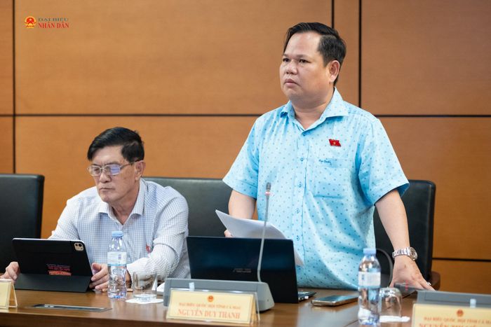ĐBQH Nguyễn Duy Thanh (Cà Mau) phát biểu