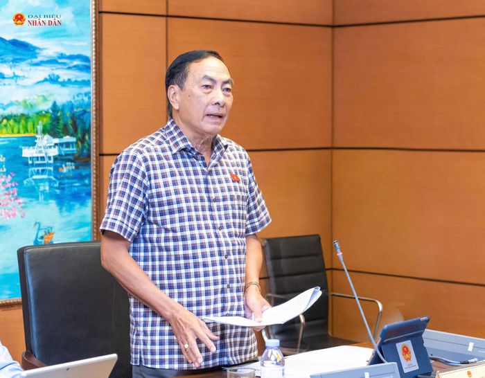 ĐBQH Phạm Văn Hòa (Đồng Tháp) phát biểu tại thảo luận Tổ 14, chiều 19/8. Ảnh: Mạnh Hưng