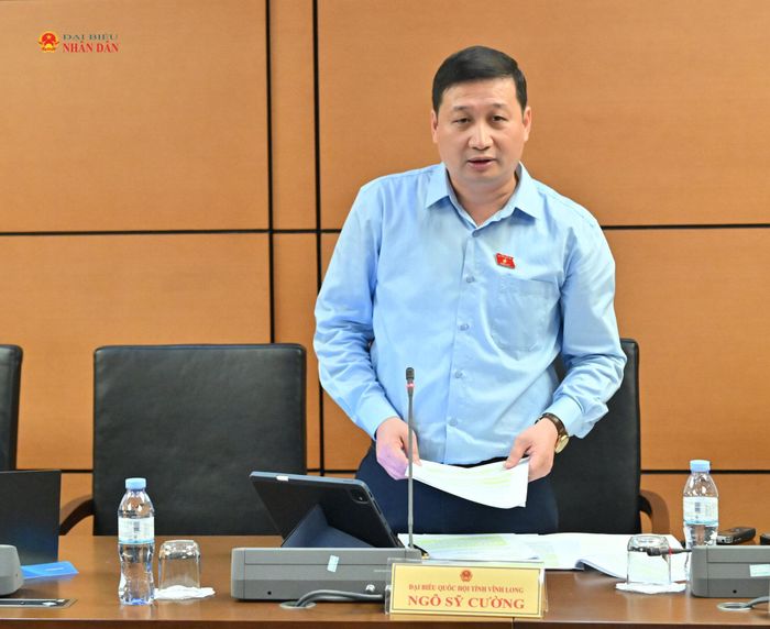 ĐBQH Ngô Sỹ Cường (Vĩnh Long) phát biểu tại tổ