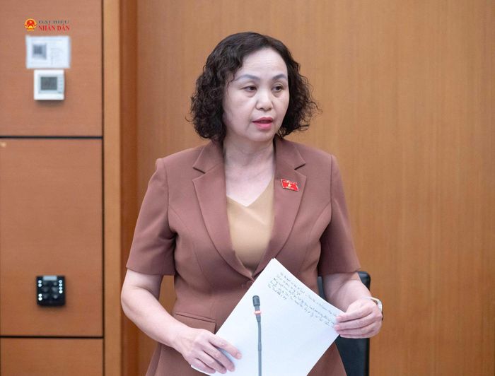 ĐBQH Cao Thị Xuân (Thanh Hóa) phát biểu. Ảnh: Minh Khuê
