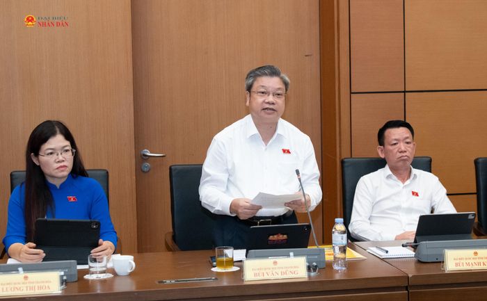 ĐBQH Bùi Văn Dũng (Thanh Hóa) phát biểu. Ảnh: Lâm Hiển